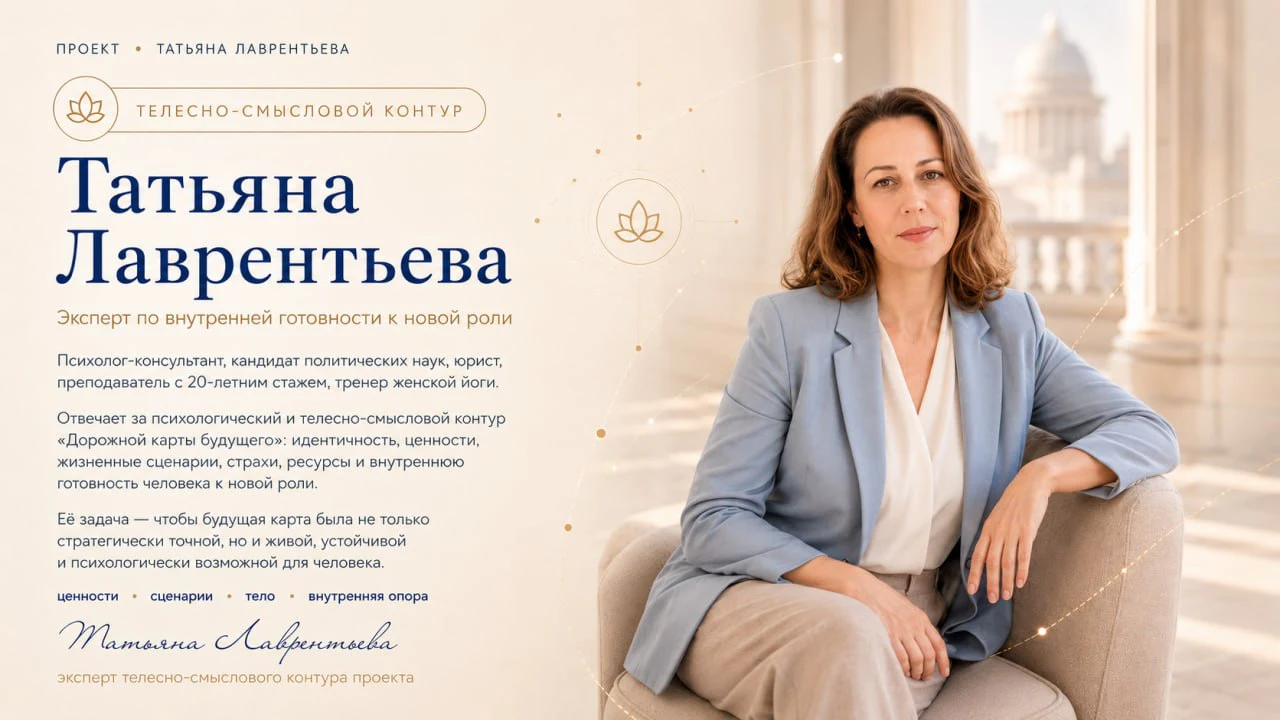 Татьяна Лаврентьева — эксперт по внутренней готовности к новой роли. Личностный контур.